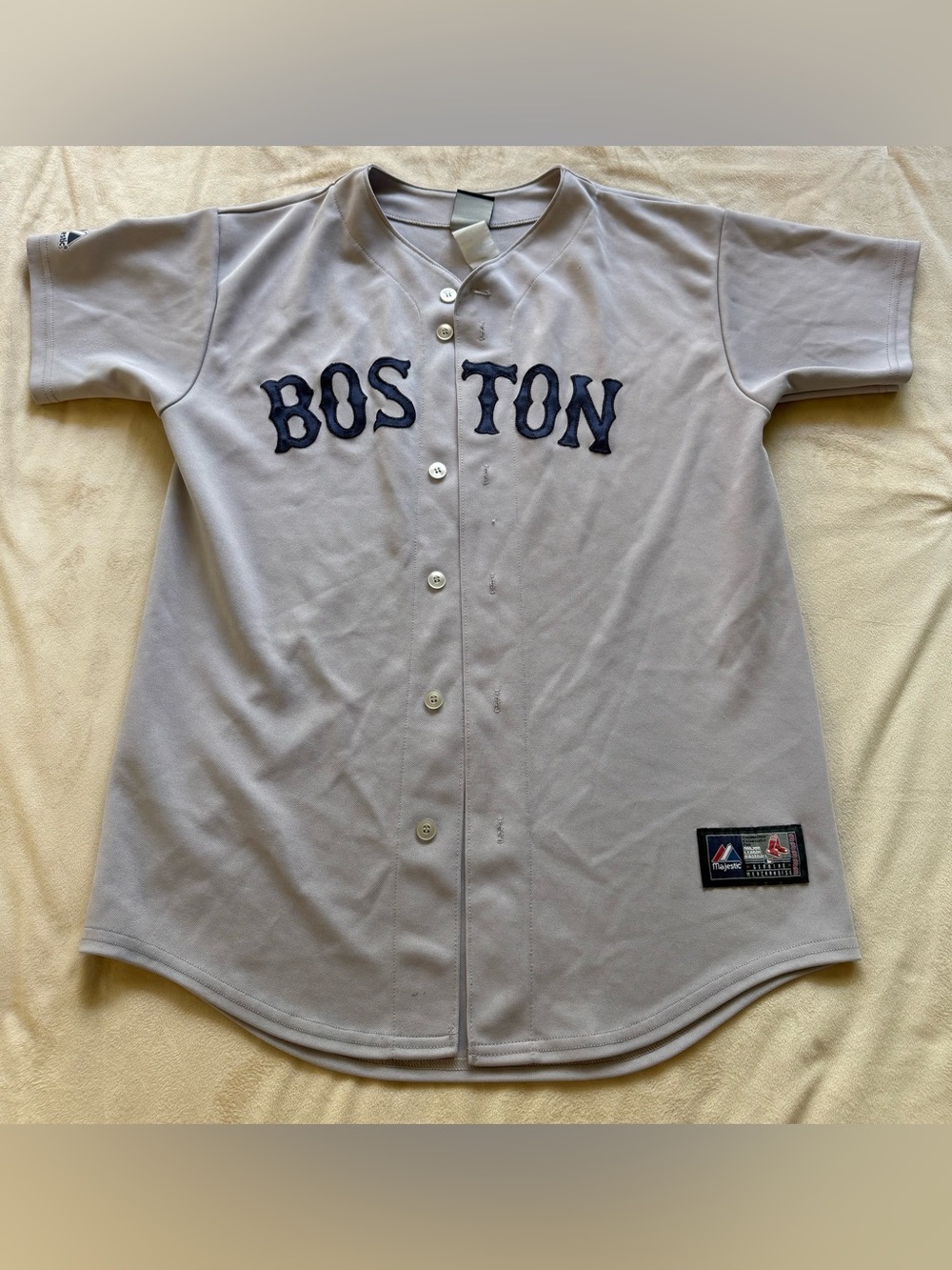 Majestic Boston Red Sox Gray Baseball Jersey